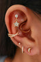 Crystal Pave Criss Cross Ear Cuff Earring - Pretty Multiple Ear Piercing Jewelry Ideas for Women - www.Impuria.com
