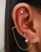 Multiple Ear Piercing Cartilage Helix Jewelry Ideas - Crystal Flower Ring Hoop Earring - www.Impuria.com