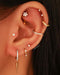 Beautiful Flower Rook Ear Piercing Ideas Curations Earring Curved Barbell 16G - Ear Piercing Curation Ideas - www.Impuria.com