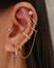Cute Crystal Pave Spike Huggie Hoop Earring - Cute Multiple Ear Piercing Jewelry Ideas -  lindas ideas para perforar la oreja - www.Impuria.com