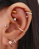 Pretty Cartilage Helix Hoop Ring Ear Piercing Jewelry Ideas in Gold - www.Impuria.com