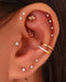 All the Way Around Cartilage Helix Lobe Multiple Ear Piercing Placement Curation Ideas - www.Impuria.com