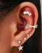 Beautiful Flower Flat Cartilage Helix Ear Piercing Jewelry Ideas - lindas ideas para perforar la oreja - www.Impuria.com