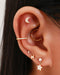 Simple Lightning Bolt Thunder Flat Cartilage Helix Ear Piercing Jewelry Ideas - www.Impuria.com
