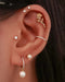 Double Forward Helix Earring Stud - Classy Multiple Ear Piercing Ideas for Women - www.Impuria.com