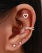 Beautiful Triple Opal Multiple Ear Piercing Ideas for Women - Earring Stud for Cartilage Helix Tragus - www.Impuria.com