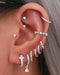 Simple Rook Ear Piercing Curved Barbell Earring - Ear Curation Ideas for Women - www.Impuria.com