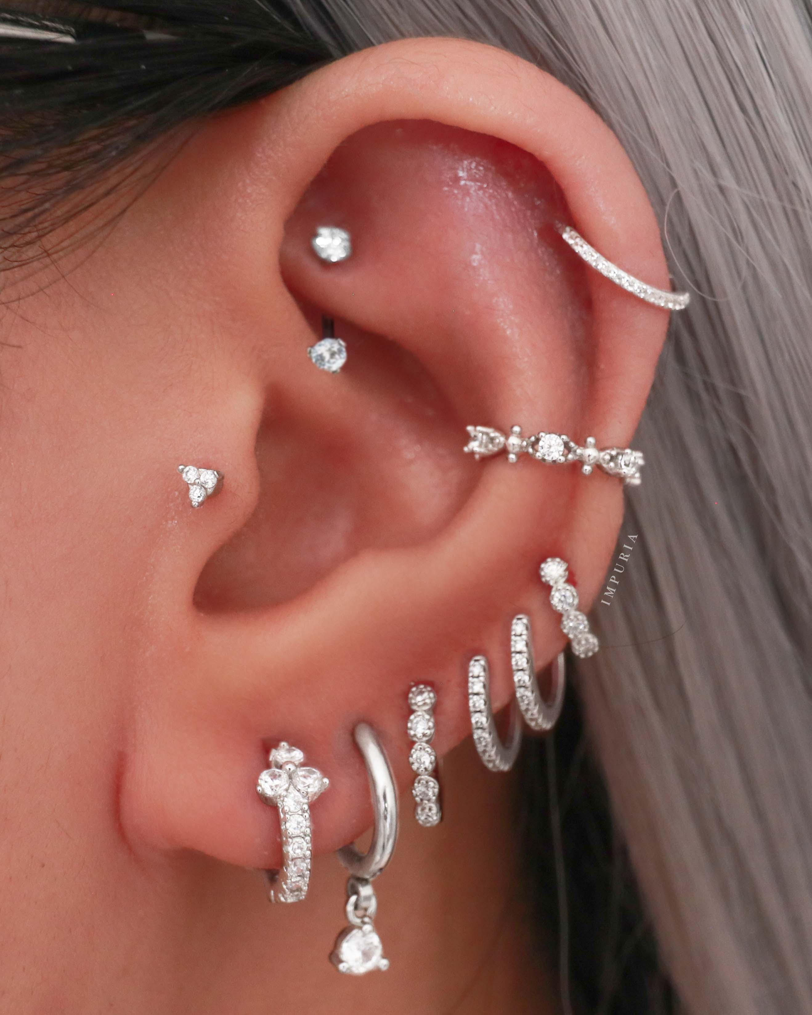 All the way around hoop ring ear piercing jewelry curation ideas - www.Impuria.com