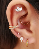 Criss Cross Ear Cuff Earring Multiple Ear Piercing Jewelry Ideas for Women - www.Impuria.com