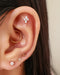 Cute Trinity Ball Earring Stud for Cartilage. Flat, Helix, Earlobe Ear Piercing Ideas - www.Impuria.com