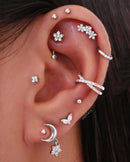 Cute Ear Piercing Jewelry Ideas  Lotus Earring Studs for Cartilage Helix Tragus  Lobe -  ideias fofas de piercing na orelha - www.Impuria.com 