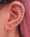 Cute All the Way Around Opal Cartilage Helix Ear Piercing Ideas Curations - www.Impuria.com