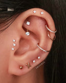 Helix Earring Cartilage Ear Piercing Curation Ideas for Females for Women - Ideas para perforar la oreja - www.Impuria.com