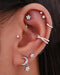 Beautiful Flower Rook Ear Piercing Earring Curved Barbell 16G - www.Impuria.com #rook