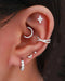 Ear Curation Ideas for Women - Crystal Silver Huggie Hoop Earrings - www.Impuria.com