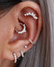 Pretty Multiple Ear Piercing Jewelry Ideas - Cartilage Helix Silver Earring Stud - www.Impuria.com