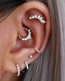 Cute Ear Piercing Ideas for Women Cartilage Helix Cartilage Helix Hoop Earrings - www.Impuria.com