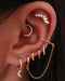  Cute Ear Curation Ideas Gold Chain Conch Huggie Hoop Earrings - www.Impuria.com
