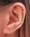 Beaded Ball surgical steel cartilage earrings simple multiple ear piercing jewelry ideas for curated ears - www.Impuria.com