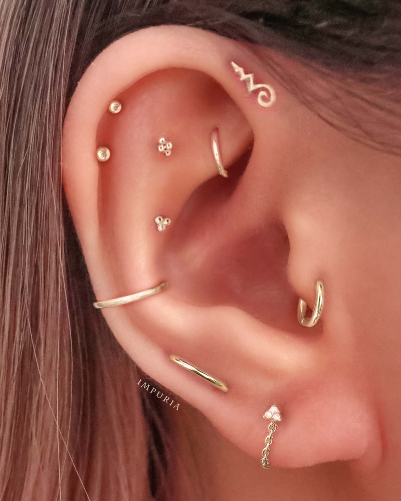 Lia Polished Eternity Ear Cuff Earring Set