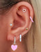Cute Heart Multiple Ear Piercing Ideas for Women - lindas ideas para perforaciones en las orejas para mujeres - www.Impuria.com #earpiercings 