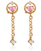Rose Gold Pink Crystal Heart Ear Piercing Cartilage Helix Tragus Conch Earring Stud 16G - www.Impuria.com