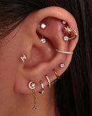Simple Rook Ear Piercing Curved Barbell Earring - Ear Curation Ideas for Women - www.Impuria.com