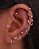 Cartilage Piercing Jewelry Ring Hoop Clicker Earrings for Helix Tragus Conch Rook Lobe - www.Impuria.com