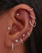 All the way around cartilage helix ear piercing earring studs curation ideas - www.Impuria.com