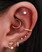 Pretty Gold Multiple Ear Piercing Jewelry Ideas for Women - www.Impuria.com