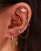 Cute Crystal Lotus Flower Flat Cartilage Helix Multiple Ear Piercing Jewelry Ideas for Women - ideias fofas de piercing na orelha - www.Impuria.com