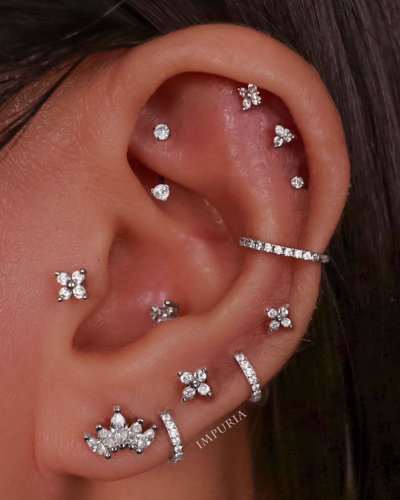 Cartilage Piercing All Around Ear Piercing Jewelry Ideas for Females for Women - www.Impuria.com