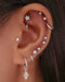 Beautiful Flower Rook Ear Piercing Ideas Curations Earring Curved Barbell 16G - www.Impuria.com