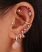 Aurora Crystal Princess Royal Ear Piercing Earring Stud Set