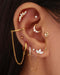 Joy Chain Ear Cuff Polished Hoop Huggie Earring