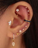 Cute Cartilage Helix Beaded Ball Earring Stud Pretty Ear Piercing Ideas for Women - www.Impuria.com