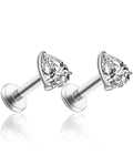 Teardrop Ear Piercing Earring Stud for Cartilage Helix Tragus Conch - www.Impuria.com