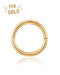 Purity Simple 14K Gold Polished Hinged Hoop Ring Clicker