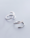 June Minimalist Crystal Spiral Earring Hoop Ring
