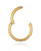 Celine Crystal Baguette Eternity Hinged Segment Hoop Ring Clicker Cartilage Earring - www.Impuria.com