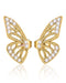 Flutter Butterfly Wings Double Ear Piercing Earring Stud Set