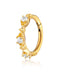 Couture Crystal Milgrain Eternity Hinged Segment Hoop Ring Clicker