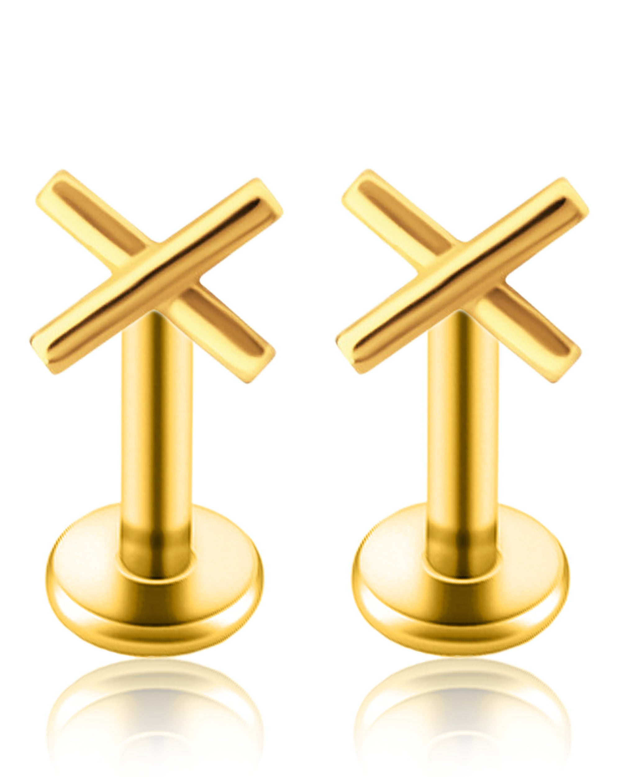 Criss Cross Helix Piercing Tragus Cartilage Earring Stud Ear Jewelry