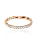 Pretty Crystal Ear Piercing Ring Hoop for Cartilage Helix Rook Tragus in Rose Gold, Gold, Silver - www.Impuria.com