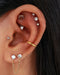 Arrow Heart Rook Earring Ear Piercing Jewelry Crystal Curved Barbell - www.Impuria.com