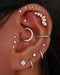 Cute Multiple Ear Piercing Ideas - Crystal Pave Cartilage Helix Tragus Conch - www.Impuria.com