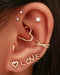 Romantic Heart Ear Piercing Curation Ideas Love Stud Cartilage Helix Tragus Conch Earrings - www.Impuria.com