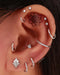 Double Helix Multiple Ear Piercing Ideas for Women Cartilage Earrings - Ideas para perforar la oreja - www.Impuria.com