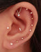 All around minimalist cartilage helix conch tragus earring studs - perforaciones en las orejas - www.impuria.com