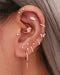 Classy Crystal Pave Hoop Stacked Curated Ear Piercing Ear Curation Ideas for Women - Ideas para perforar las orejas de las mujeres - www.Impuria.com